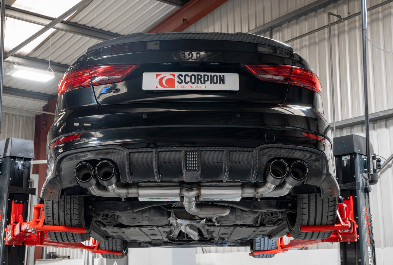 Scorpion Resonated cat/gpf-back system & electronic valves Valved S3 Saloon 8V 2013 - SAU096CF