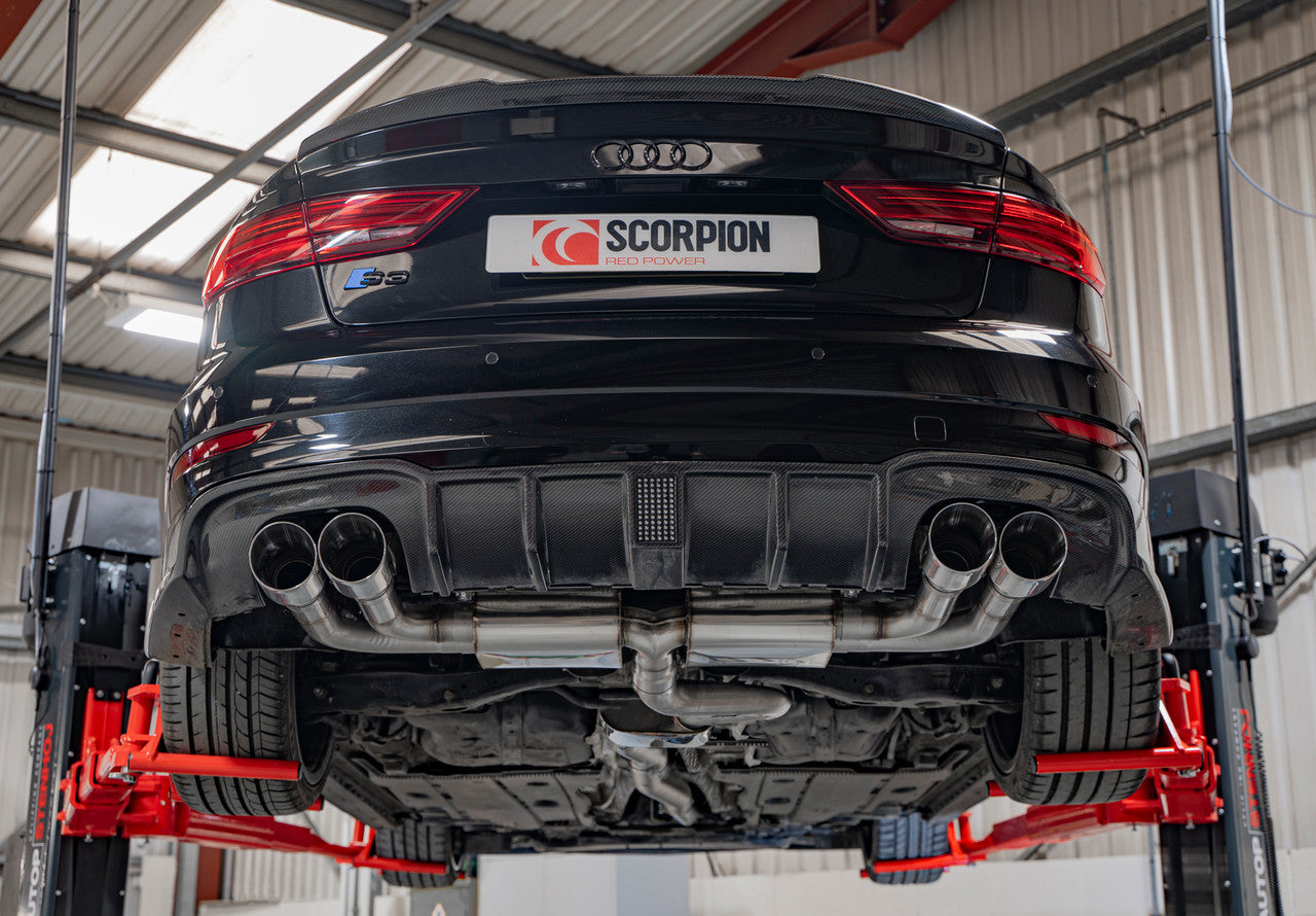 Scorpion Resonated cat/gpf-back system without valves Non-valved S3 Saloon 8V 2013 - SAU097