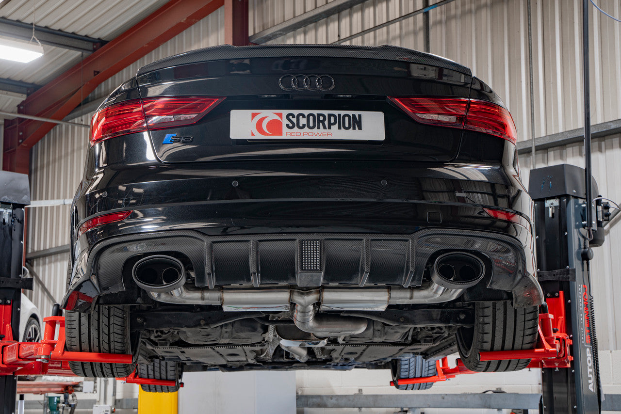 Scorpion Resonated cat/gpf-back system without valves Non-valved S3 Saloon 8V 2013 - SAU099CF