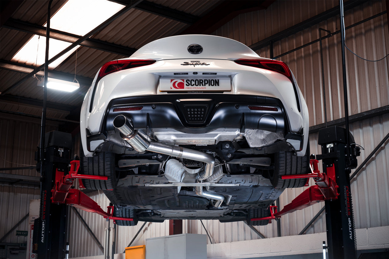 Scorpion 80mm Cat-back Single Exit System Supra A90 - 3.0T Non-GPF (ROW) 2019 - STYS013