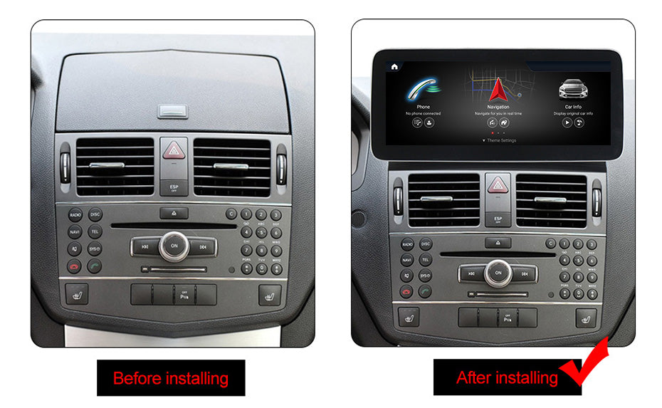 MERCEDES BENZ C CLASS W204 ANDROID 14 SCREEN UPGRADE (2008-2010) IN NOTTINGHAM