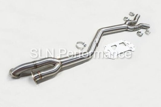 SLN 3.5" S58 M3 G80 M4 G82 & X3M X4M LCI Single Mid Pipe with Under-Brace