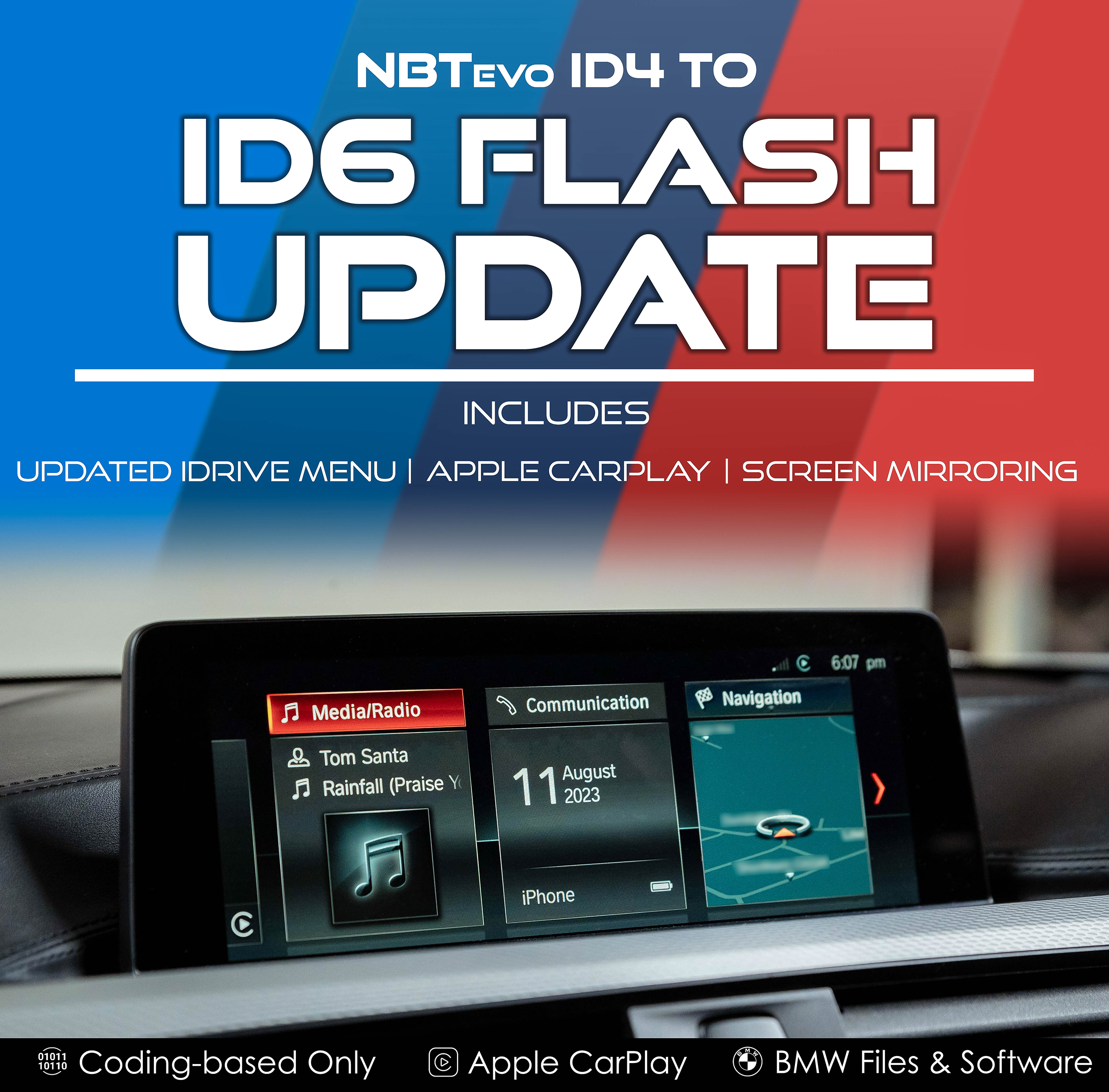 BMW NBTEvo iDrive 4 to iDrive 6 Update + Fullscreen Apple Carplay ...