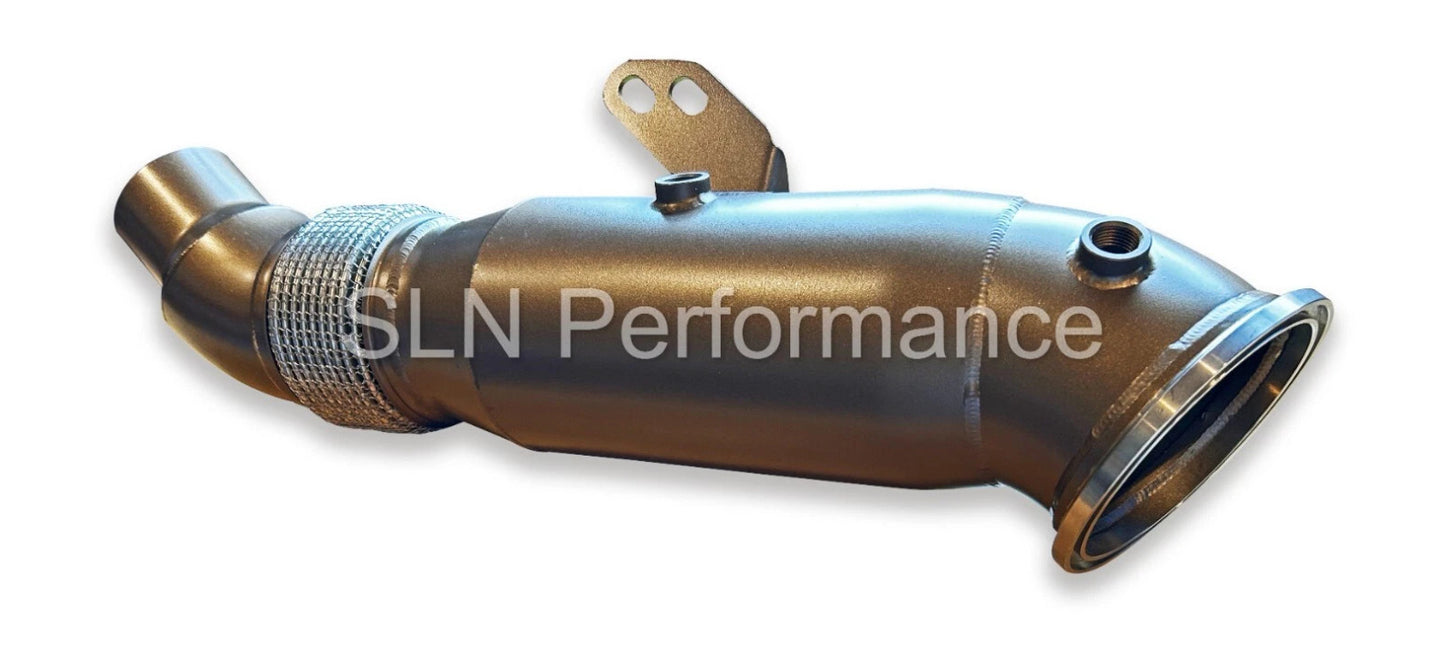 SLN Performance - BMW B58 Super 5" Ceramic Coated 200cell Sports Cat Downpipe M140i M240i 240i 440i F Series