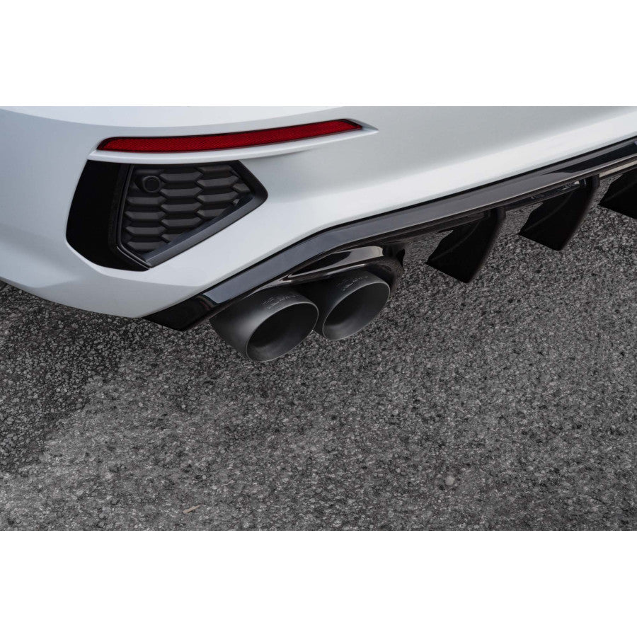 Scorpion Non-res cat/gpf back system & electronic valves - Black ceramic coated quad 114mm Daytona trims - Audi S3 2.0T 8Y Quattro (Saloon) GPF Model - SAUS130C
