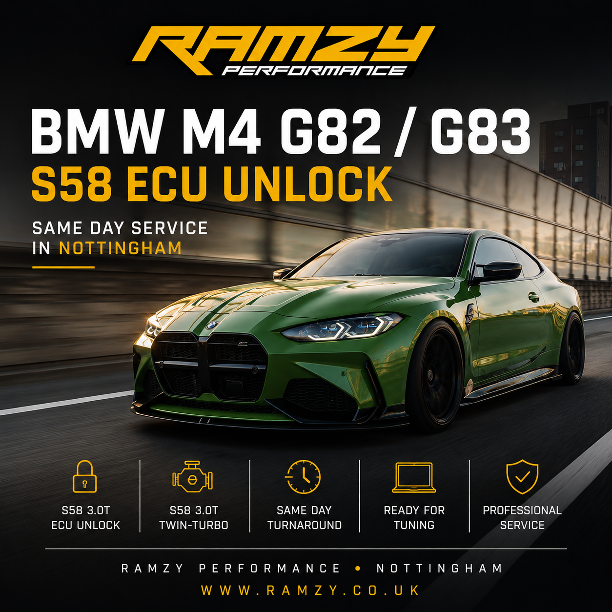 BMW M4 G82 / G83 S58 ECU Unlock — Same Day Service Nottingham