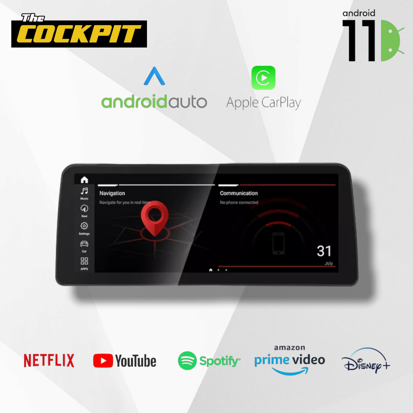BMW 5 SERIES M5 E60 E61 E62 ANDROID 13 SCREEN UPGRADE (CCC/CIC) 12.3 Inch