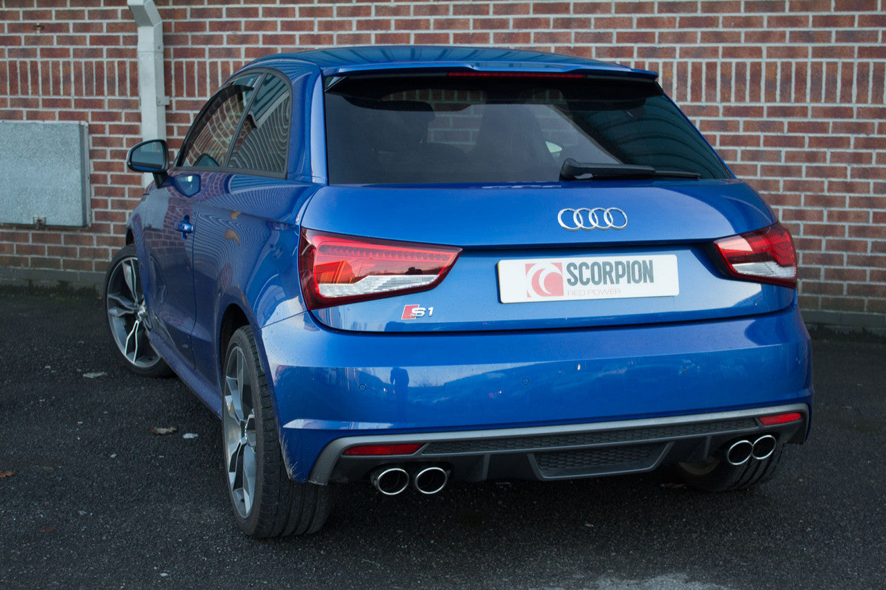 Scorpion Resonated cat-back system with electronic valves  - Valved - S1 2.0 TFSi Quattro - 2014 - 2018 - SAU045