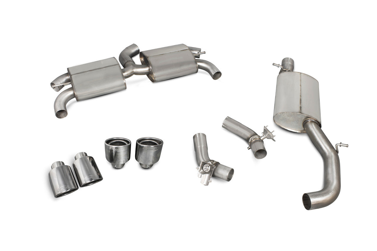 Scorpion Resonated cat-back (with valves)  - Valved - TT S Mk3 Non GPF Model Only - 2014 - 2019 - SAU055