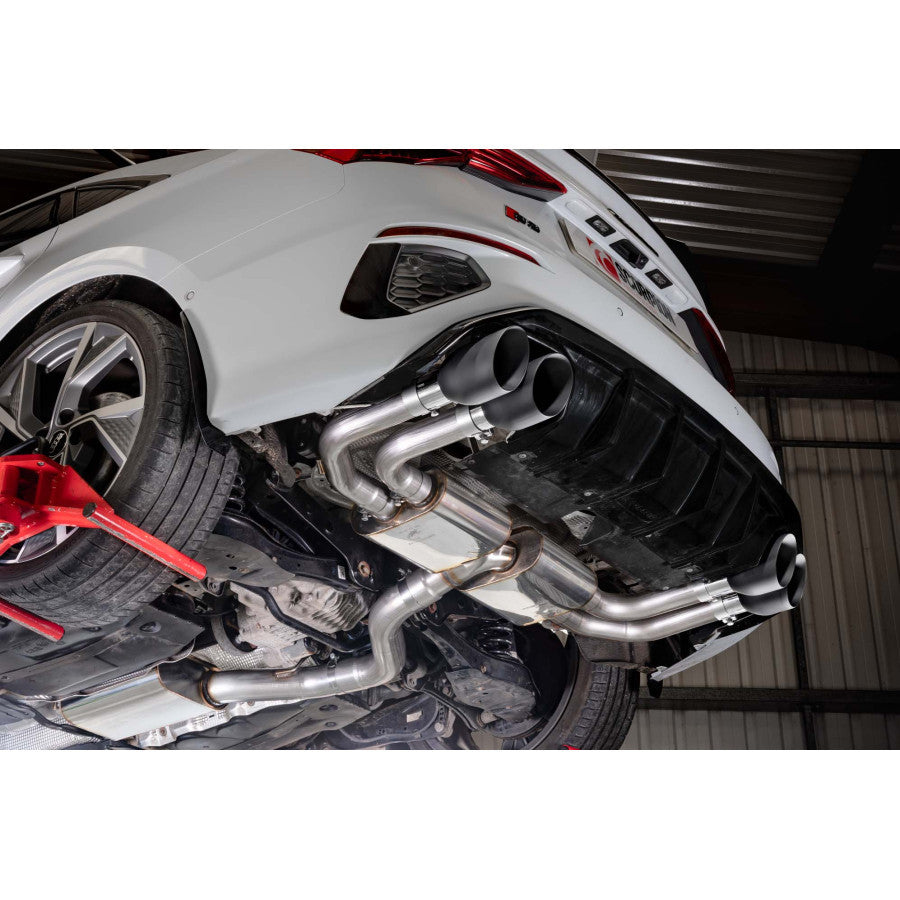 Scorpion Resonated cat/gpf back system - Black ceramic coated quad 114mm Daytona trims - S3 8Y Sportback - 2020 - SAU094C
