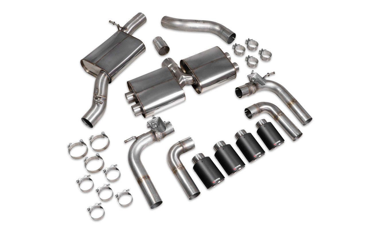 Scorpion Resonated cat/gpf-back system & electronic valves Valved S3 Saloon 8V 2013 - SAU096CF
