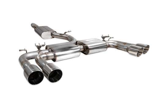 Scorpion Resonated cat/gpf-back system & electronic valves Valved S3 Saloon 8V 2019 - SAU096