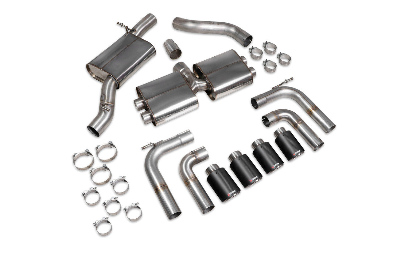 Scorpion Resonated cat/gpf-back system without valves Non-valved S3 Saloon 8V 2013 - SAU097CF