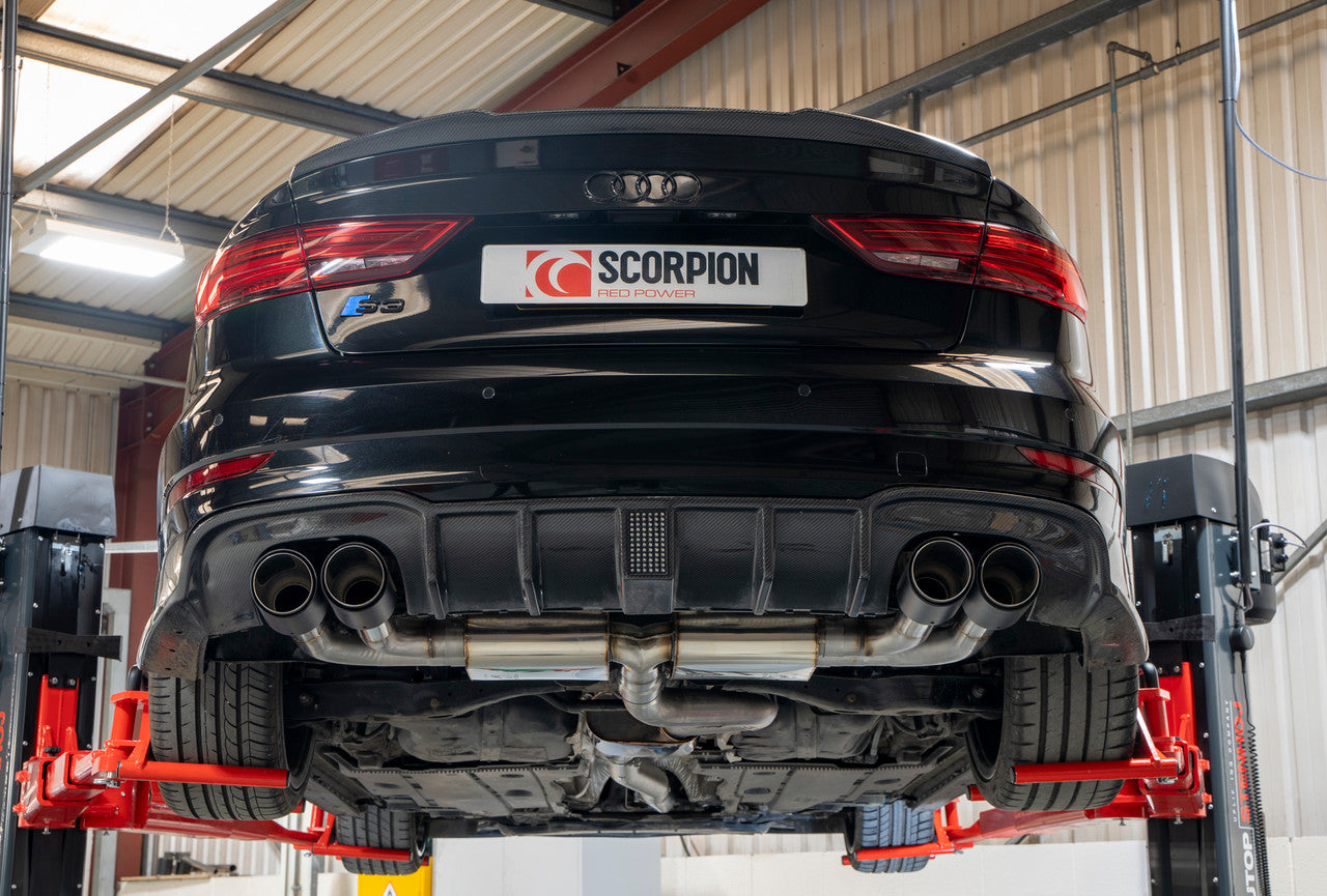Scorpion Resonated cat/gpf-back system without valves Non-valved S3 Saloon 8V 2013 - SAU097CF