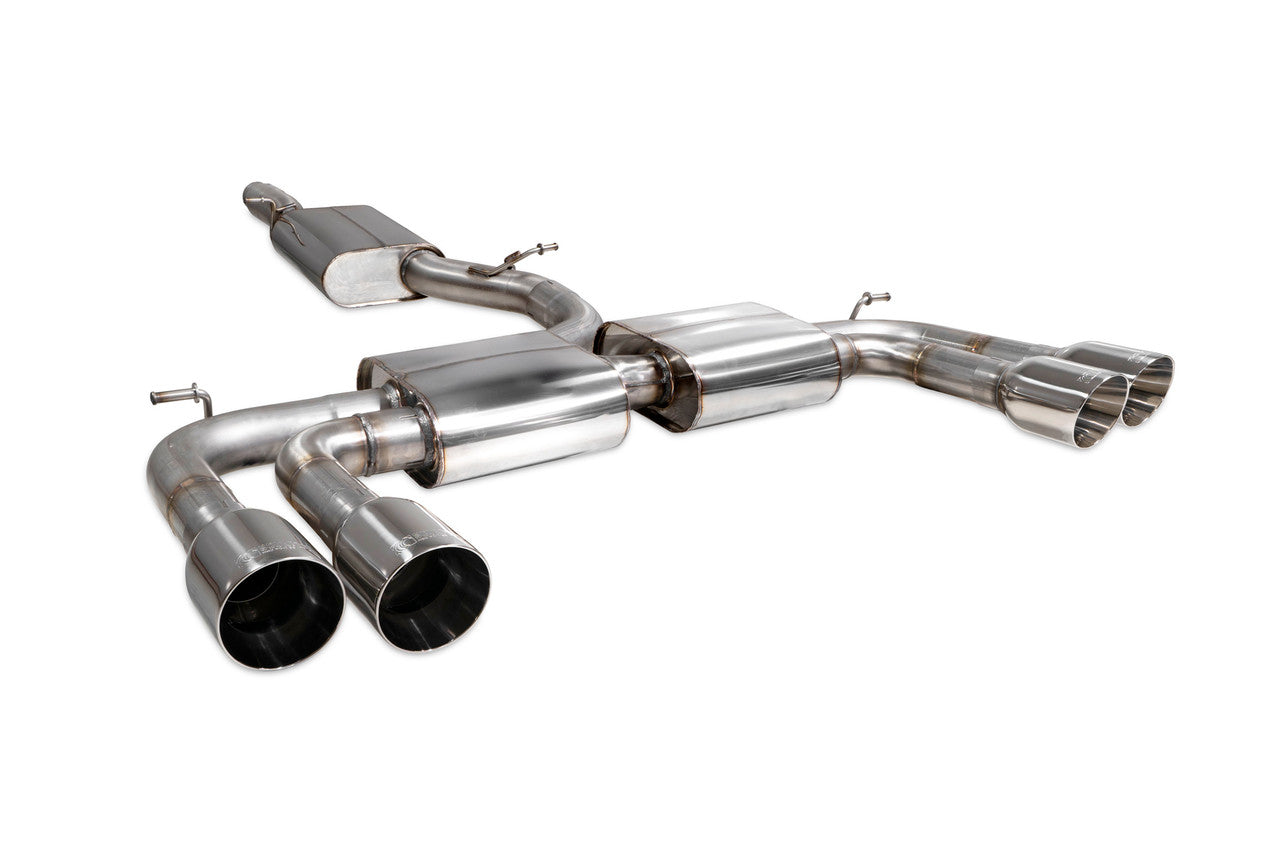Scorpion Resonated cat/gpf-back system without valves Non-valved S3 Saloon 8V 2013 - SAU097