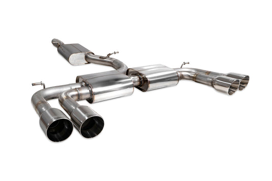 Scorpion Resonated cat/gpf-back system without valves Non-valved S3 Saloon 8V 2013 - SAU097