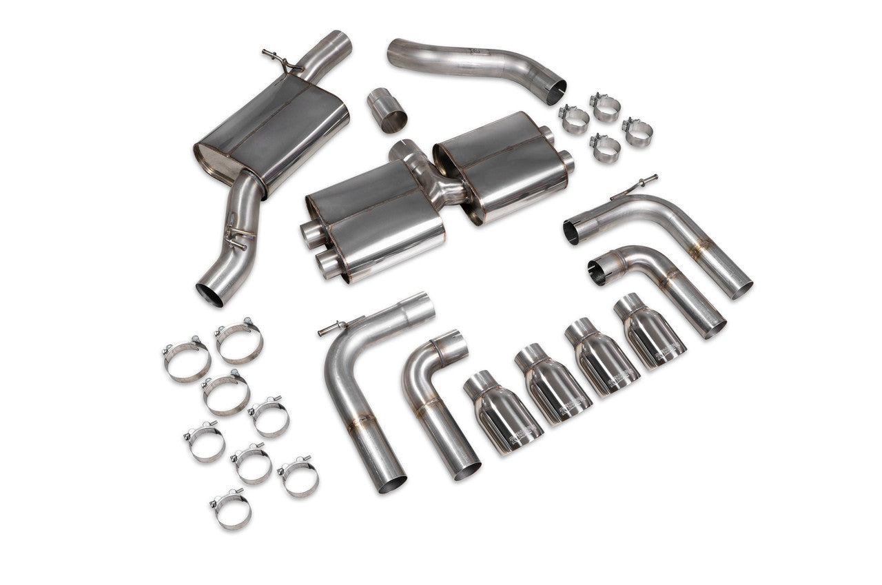 Scorpion Resonated cat/gpf-back system without valves Non-valved S3 Saloon 8V 2013 - SAU097