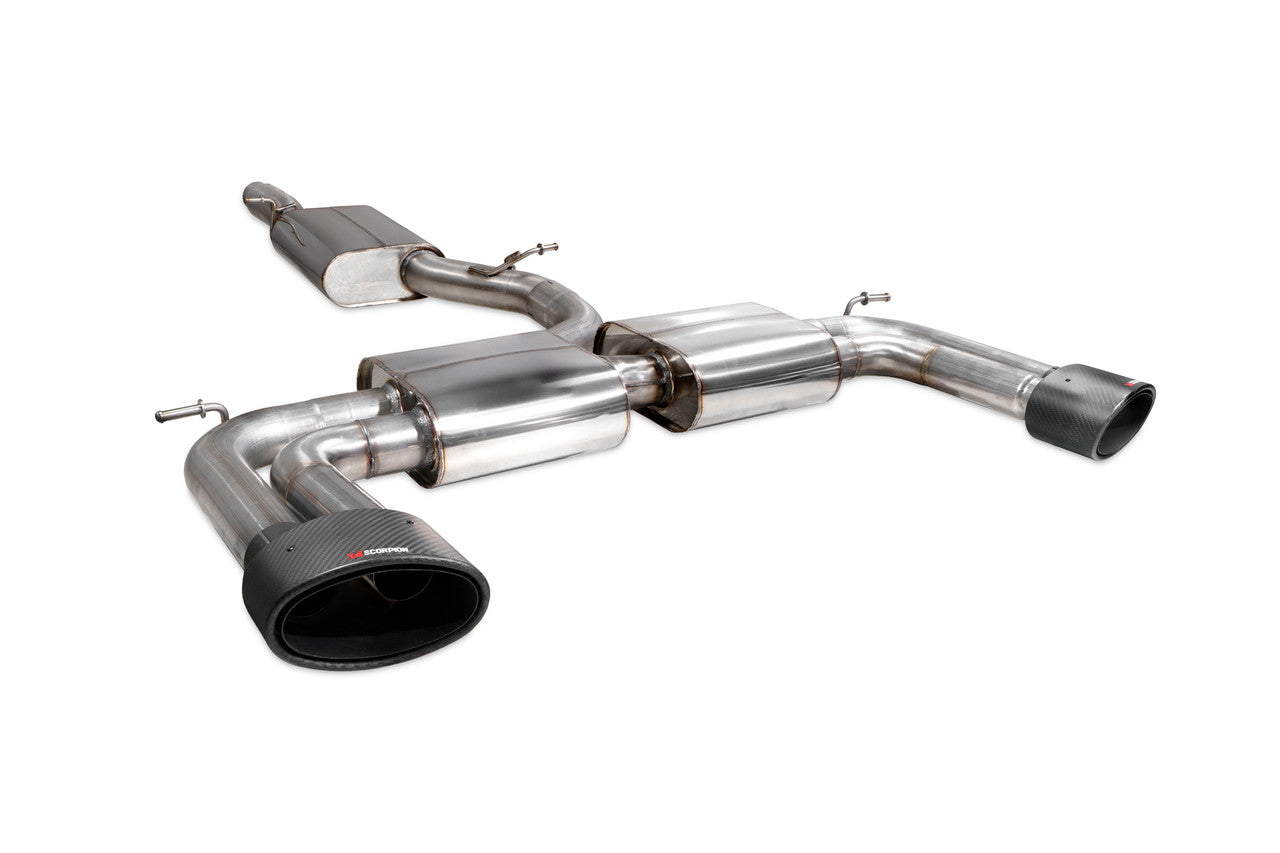 Scorpion Resonated cat/gpf-back system without valves Non-valved S3 Saloon 8V 2013 - SAU099CF