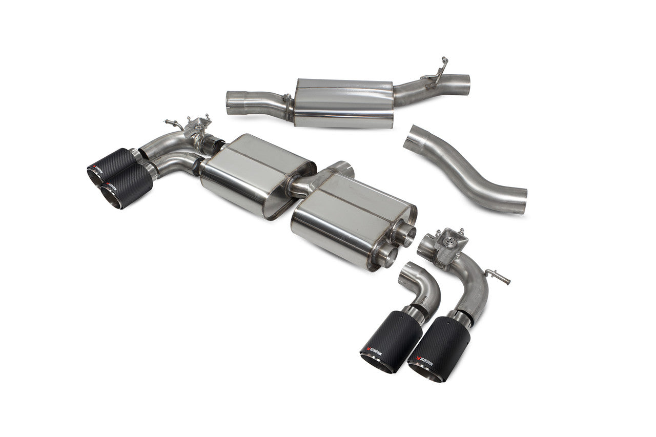 Scorpion Resonated cat/gpf-back system with valves Valved S3 3-Door/Sportback 8V 2013 - SAU108CF
