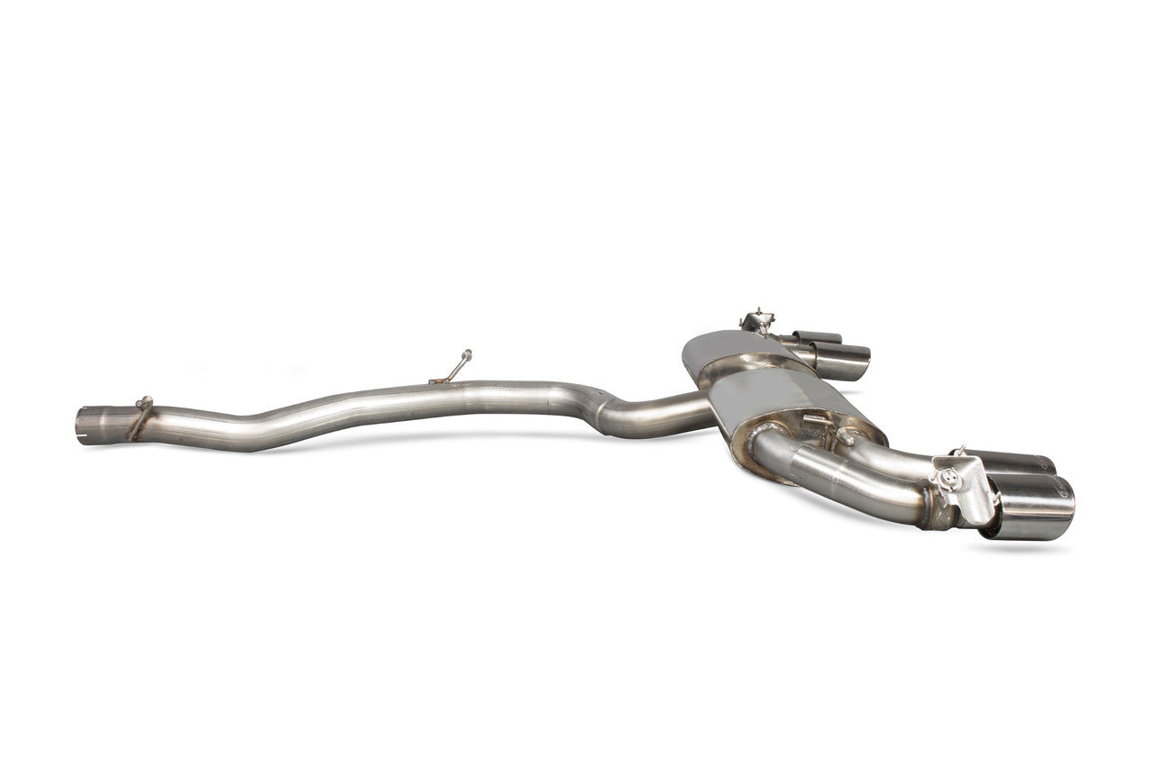 Scorpion Non-resonated cat-back system (with valves)  - Valved - TT S Mk3 Non GPF Model Only - 2014 - 2019 - SAUS055