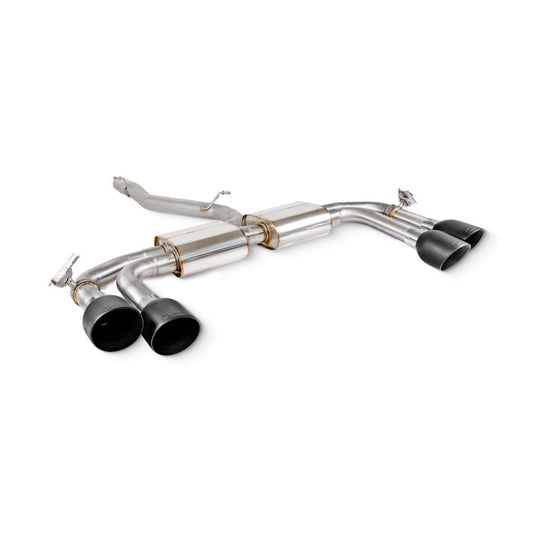 Scorpion Resonated cat/gpf back system & electronic valves - Black ceramic coated quad 114mm Daytona trims - S3 8Y Sportback - 2020 - SAUS093C