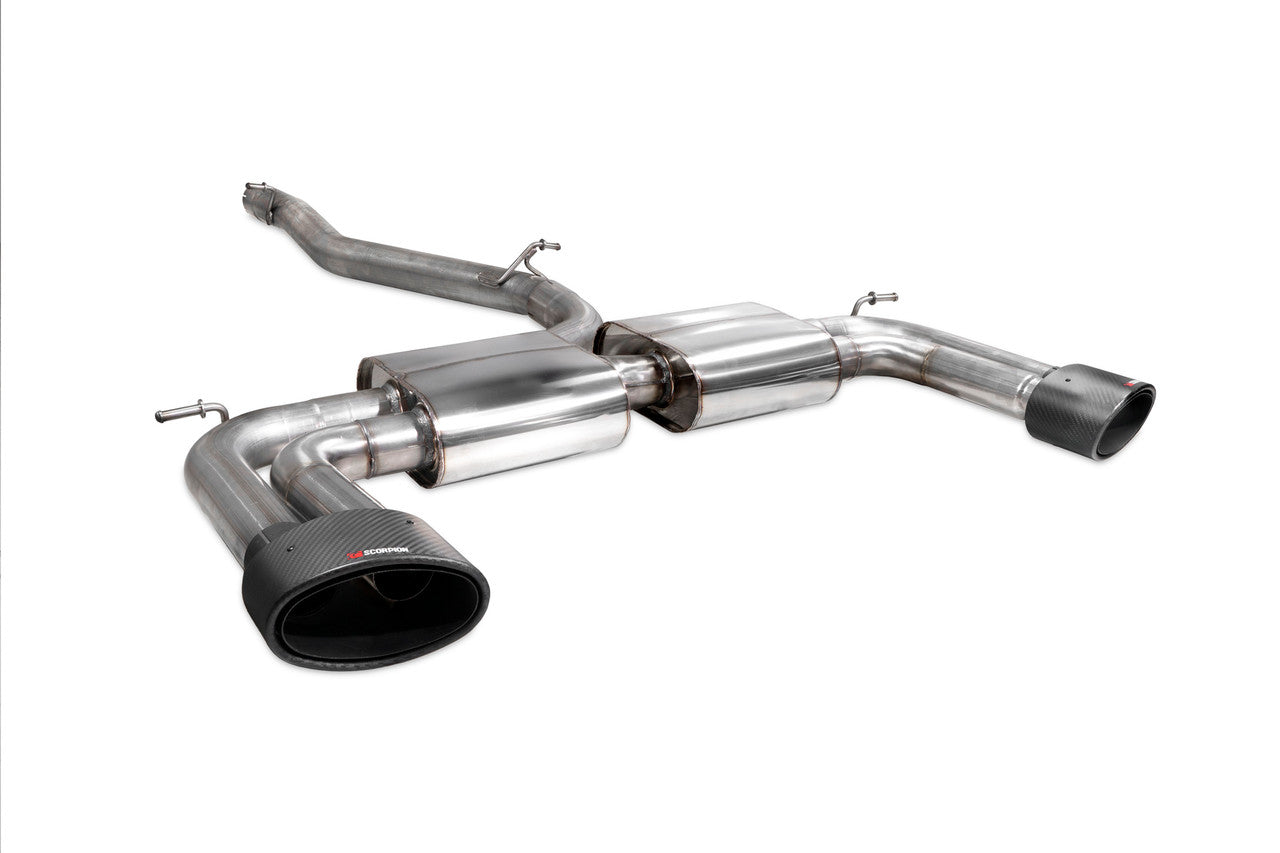 Scorpion Non-resonated cat/gpf-back system without valves Non-valved S3 Saloon 8V Facelift GPF Model 2019 - SAUS099CF