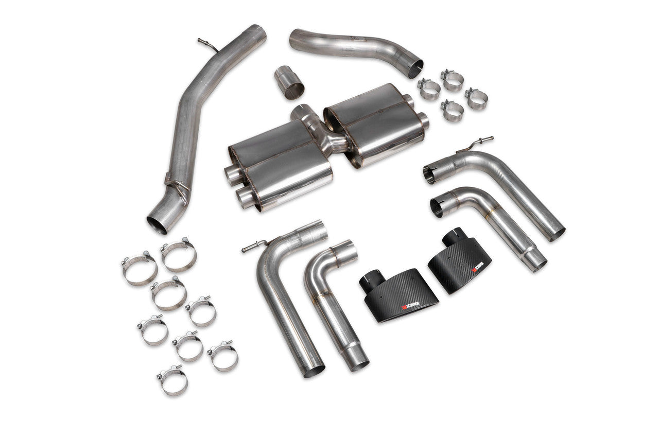 Scorpion Non-resonated cat/gpf-back system without valves Non-valved S3 Saloon 8V Facelift GPF Model 2019 - SAUS099CF