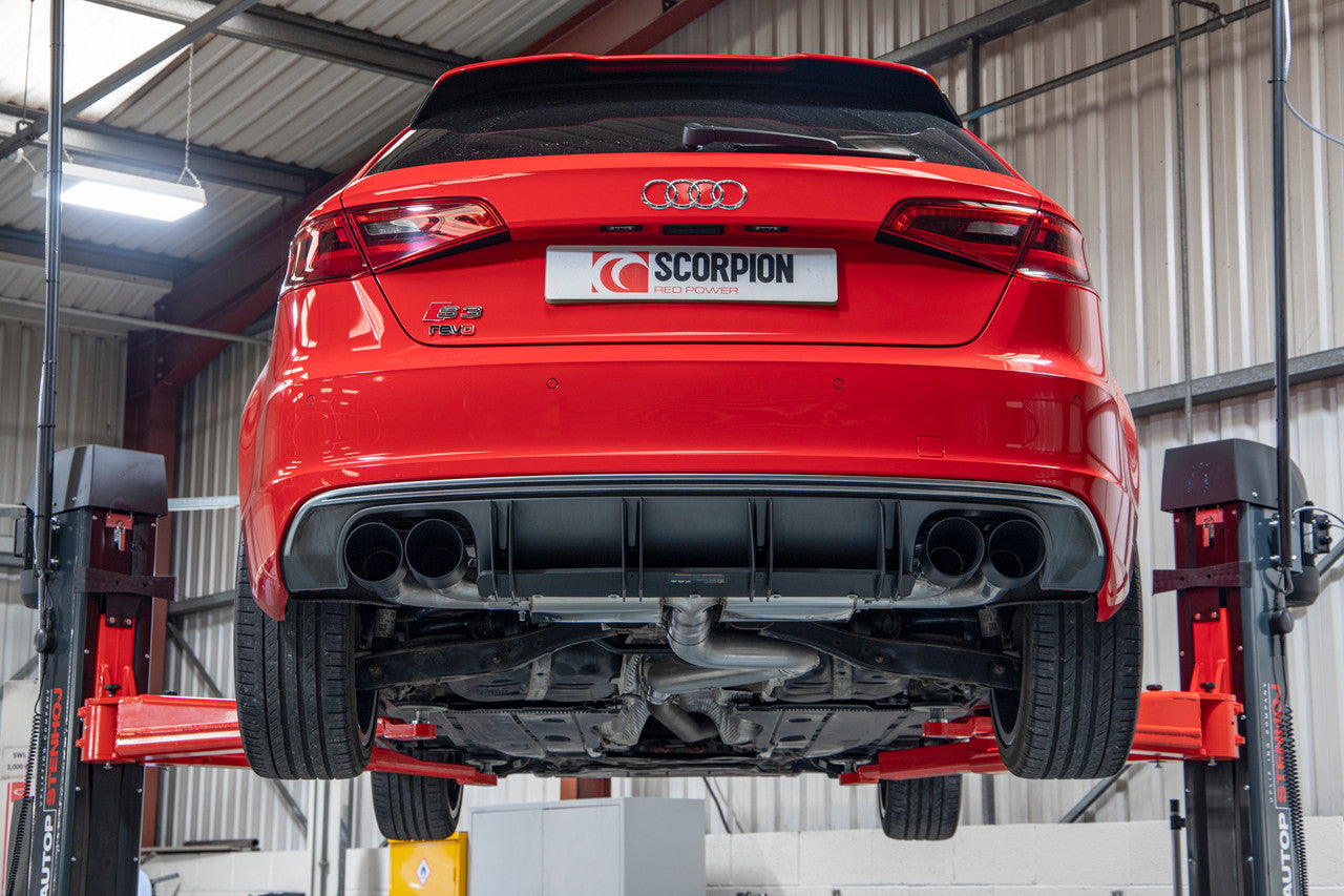 Scorpion Non-resonated cat/gpf-back system without valves Non-valved S3 3-Door/Sportback 8V 2013 - SAUS109C