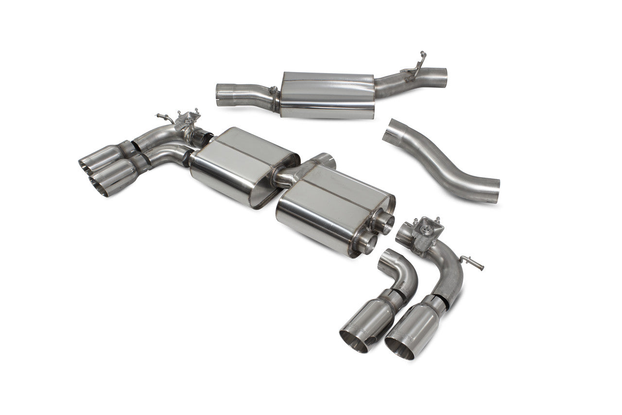 Scorpion Resonated cat-back system with electronic valves Valved - Golf R MK7.5 Facelift GPF & Non GPF Models 2017 - 2019 - SVW054D
