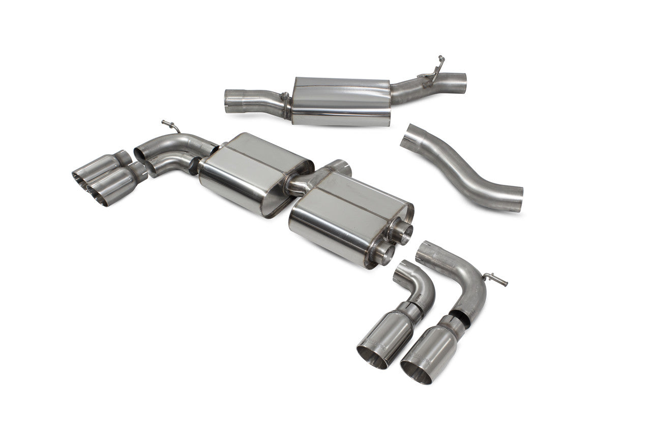 Scorpion Resonated cat-back system Non-valved - Golf R MK7.5 Facelift GPF & Non GPF Models 2017 - 2019 - SVW055D