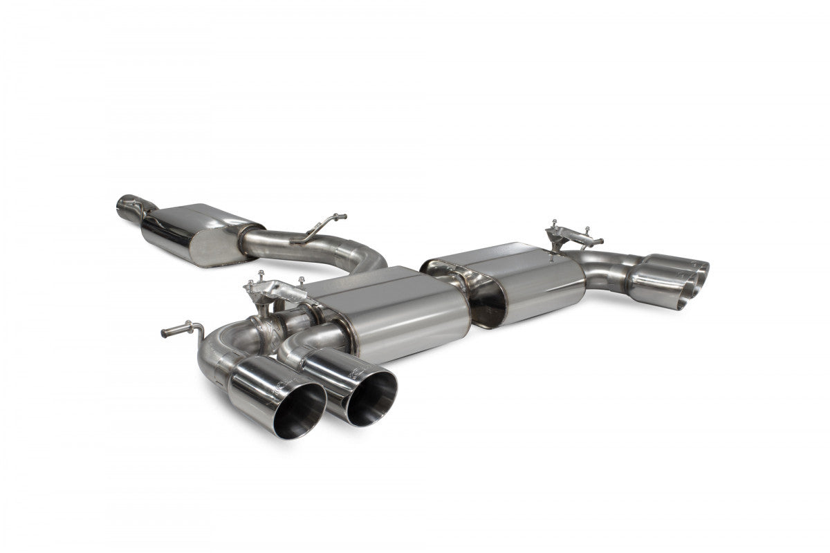 Scorpion Resonated cat/gpf back system & electronic valves - Golf R MK8 GPF Model - 2021 - SVW065