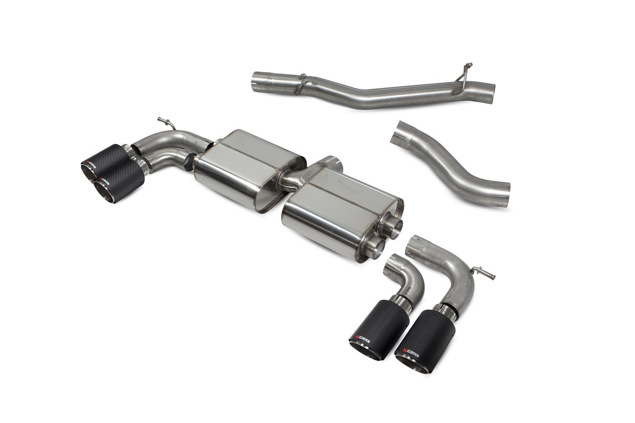 Scorpion Non-res cat/gpf back system Non-valved - Golf R MK7.5 Facelift GPF & Non GPF Models - 2017 - 2020 - SVWS055CF