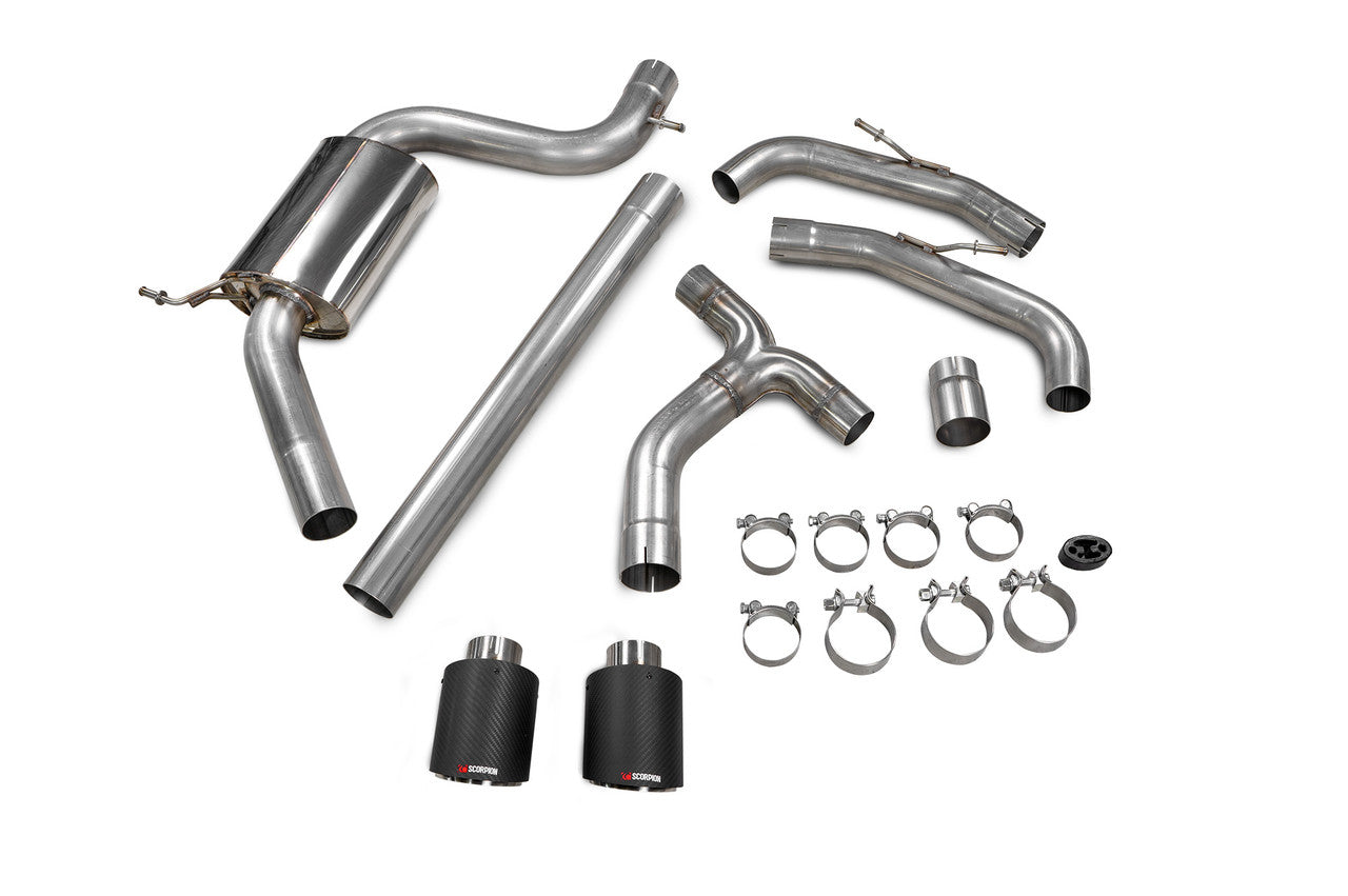 Scorpion Non-resonated GPF-back system - Golf GTI Clubsport MK8 - 2020 - SVWS069CF